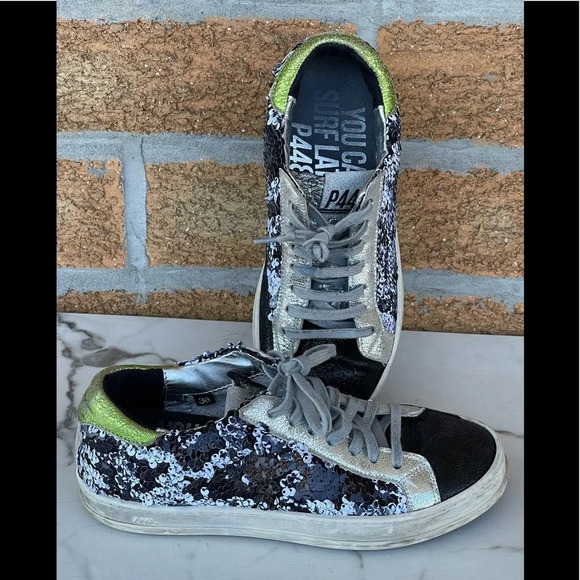 P448 John Sequin Sneakers size 6 - Picture 4 of 17